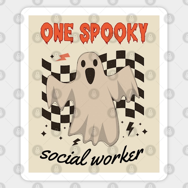 Licensed Clinical Social Worker - Spooky Halloween Design Sticker by best-vibes-only